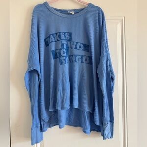 Aerie Offline Waffle Knit Long Sleeve Top- L